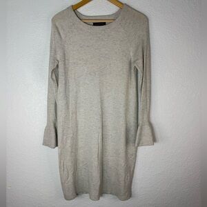 Banana Republic Cream Belle Sleeve Long Sleeve Sweater Dress Medium Career Date